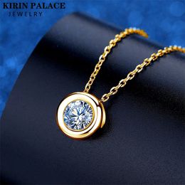 AU750 – collier en or véritable 18 carats et diamants, bijoux fins pour femmes, cadeau de demande en mariage, 240119