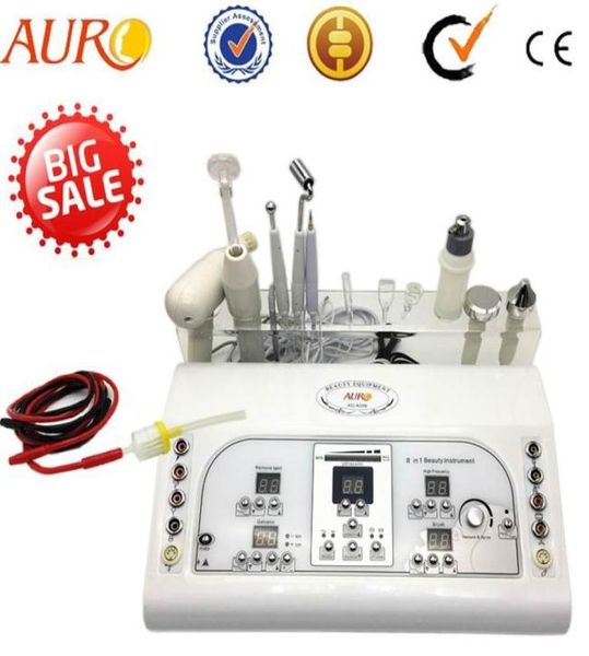 AU8208 salon de beauté utiliser 8 en 1 équipement facial sous vide et pulvérisation machine faciale galvanique 9940820