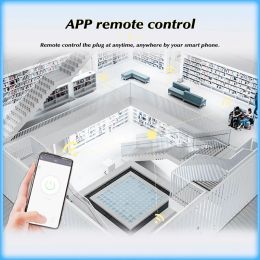 Aubess Smart Socket EU / FR 20A AC100-240V WiFi Smart Plug Power Socket, pour Tuya Smart Life Alice Alexa Google Home Control