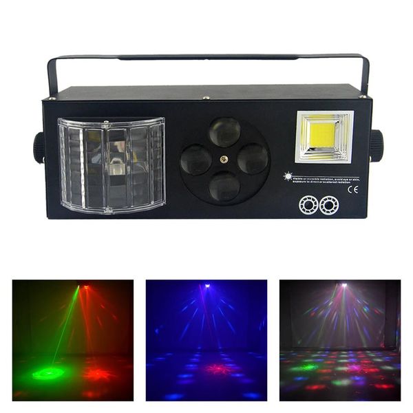 AUCD 4 en 1 RG Gobos láser Par de lámparas estroboscópicas mixtas Disco RGBW LED Bola de cristal DMX Beam DJ Party Show Proyector de escenario Luces XMT-13294R