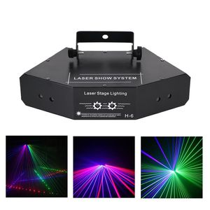 AUCD DJ 6 Ogen RGB Beam Netwerk Wondeful DMX Laser Podiumverlichting Thuis Bruiloft Vakantie Feest Show Projector Lichteffect A-X6246x