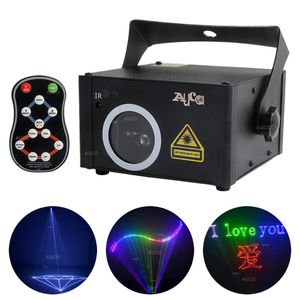 RGB Full-Color Laser Projector with IR Remote, SD Card Editing, DMX Control for DJ, Disco, Party, Stage Shows