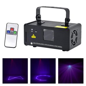 AUCD Mini Draagbare IR Afstandsbediening 8 CH DMX Paars 150mW Laser Scanner Podiumverlichting PRO DJ Party LED Show Projector Lichten DM-V150329k