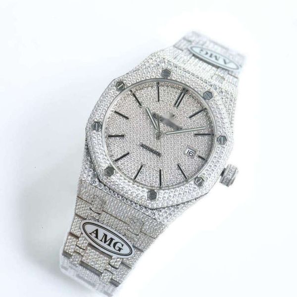 AudemaP Diamond Watch Bp Factory Men Caro Ap Full Menwatch Auto Reloj de pulsera Qlzl Movimiento mecánico de alta calidad Piglet Uhr Bust Down Montre Iced Out Royal Relo