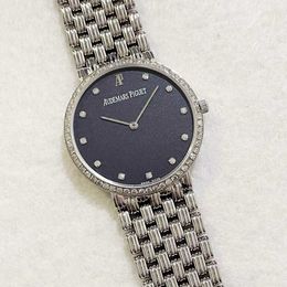 AudemaP Reloj de pulsera BP-Factory blanco resistente al agua Reloj de diseño de 31 mm Reloj mecánico con incrustaciones de diamantes dorados para mujer Relojes de lujo para hombres Reloj de pulsera para mujer