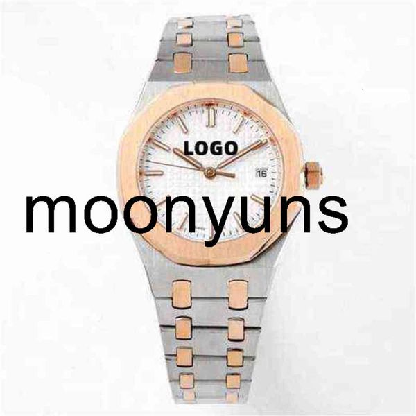 Audemar PigEaut Audemar Watch Diver Luxury Mécanique femme Watch Watch Factory 34mm 77351 ETA 5800 Mouvement Two Tone Rose Gold Brand Ladies High Quality