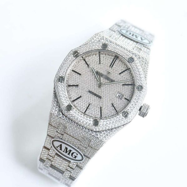 Audemar Pigeaut High AP Wristwatch Designer Auto Full Le7i Diamond Quality Watch Mouvement mécanique Uhr Bust Down Montre Iced Out Royal Reloj