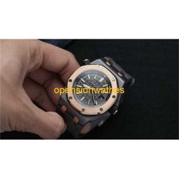 AUDEMAR Pigue Luxury Montres Automatic Watch Men's Automatic Audemar Pigue Royal Oak Offshore Diver QE II Cup 15709Tr oo A005CR.01 FNOR