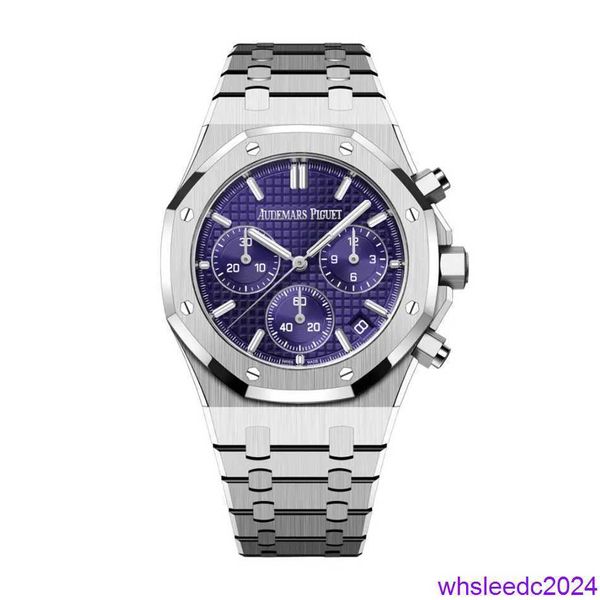 Audemar Pigue Montres mécaniques Royal Oak Chronographe Montre automatique de luxe pour homme 26240BC.OO.1320BC.01 Domaine de Murtoli Or blanc Cadran violet HB 48U7