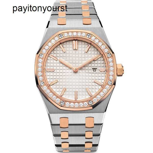 Reloj Audemar Pigue AP Relojes de diamantes Reloj de mujer de moda Expresión de muñeca Estilo de pareja Diamante Acero inoxidable Cuarzo Señora Elegante Atmosph impermeable rj