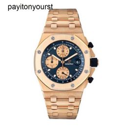 AUDEMAR Pigue Watch Royal Oak APF Factory Offshore Watch 42 mm bleu cadran non marqué Rose Gold Yxos