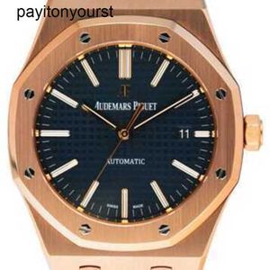 AUDEMAR Pigue Watch Royal Oak APF Factory 15400or 18K Rose Gold Blue Cadran