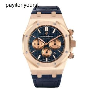 AUDEMAR Pigue Watch Royal Oak APF Factory Watch 41mm Rose Gold Blue Index Hour marque Timw