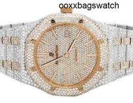 Audemar Pigue Polshorloges Automatisch horloge Heren 41MM Audemar Pigue Royal Oak 2 Tone Rose Gold met 270 Ct Diamond horloge HBXA