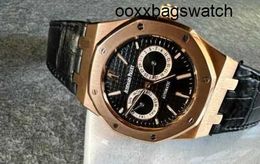 Audemar Pigue Polshorloges Automatisch horloge AUDEMAR PIGUE ROYAL OAK 26330OR DAG DATUM ROSE GOLD UIL BLK WIJZERPLAAT DOOS PAPIEREN HBNV