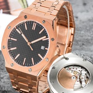 Reloj para hombre Relojes mecánicos automáticos Estilo clásico 41 mm Acero inoxidable completo Relojes de pulsera para nadar Zafiro súper luminoso