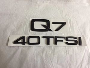 3D Chrome Audi Q7 40 TFSI Letter Trunk Embleem Emblemen Achter Badge Decal Sticker voor Audi Zwart