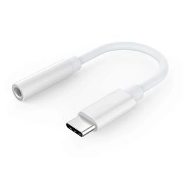 Audio -adapter Type C Man tot 3,5 mm Jack vrouwelijke hoofdtelefoonluidsprekers Microfoon Microfoon Audio Aux -kabel voor Huawei P20 P30 Pro OnePlus