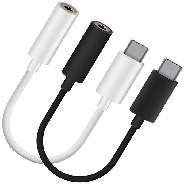 Cables de chaqueta de audio Tipo-C a 3.5mm estándar para Nexus 5x 6p Samsung Galaxy S8 HTC LG G5 etc.