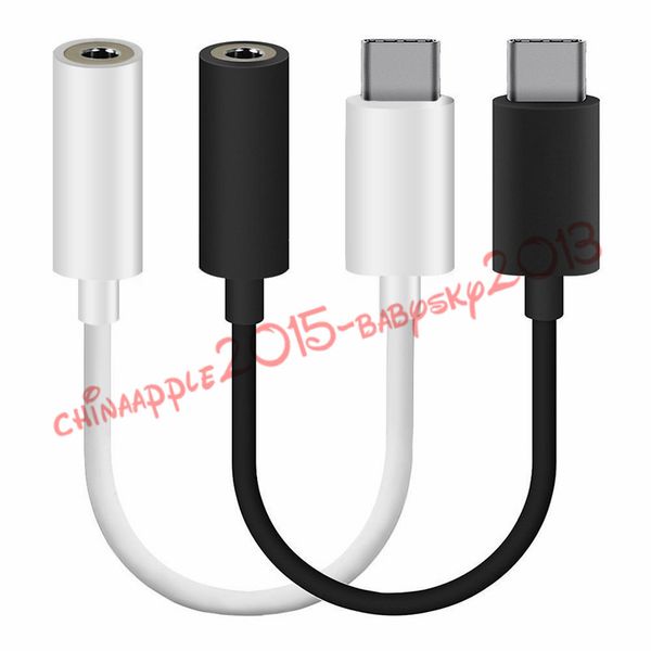 Câbles de Type C à Standard 3.5mm, veste Audio femelle USB de Type C pour Nexus 5X 6P pour samsung galaxy s8 htc lg g5 etc téléphone portable