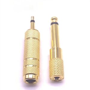 Audio -adapters met 635 mm Mono mannelijke plug tot 35 mm vrouwelijke Jack Adapter Gold Ploated 35 mm tot 635 mm plug -connector