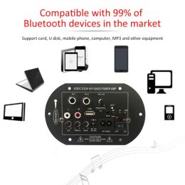 Carte d'amplificateur audio 120W Subwoofer Dual Microphone AMP Module pour 4 ohms 8-12 pouces haut-parleur 12/24V 110 / 220V