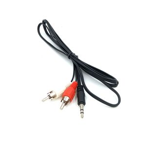 Audiokabel 2RCA tot 3.5 Audio Car -kabel RCA 3,5 mm Jack Male naar mannelijke RCA aux -kabel voor versterker telefoon hoofdtelefoonluidspreker