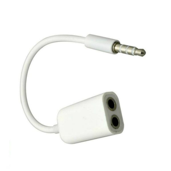 Cable de audio Jack de 3,5 mm para auriculares estéreo Aux macho a 2 adaptador de enchufe hembra para auriculares micrófono teléfono computadora