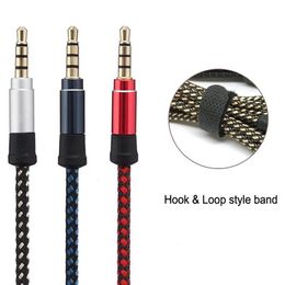 Audiokabels Connectors A / V-accessoires 1.5 M Gevlochten Aux Cord Hoge Kwaliteit Stereo Kabel 4polen 3.5mm tot Male Hoofdtelefoon Jack Auxiliary Line