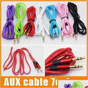 Câbles audio Connecteurs Aux Auxiliaire 3,5 mm mâle à O 1,2 M Extension de voiture stéréo pour appareil numérique Drop Delivery Electronics A/V Acc Dhguq