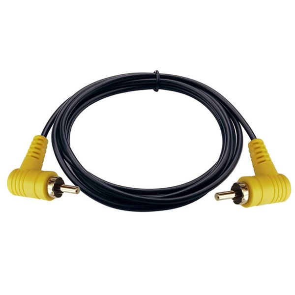 Câbles Audio plaqués or, double angle de 90 degrés, prise RCA mâle à mâle, connecteur Audio AV, cordon de 1.5m/1 pièce