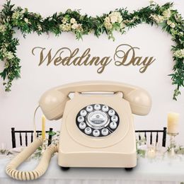 Audio-gastenboek Bruiloftstelefoon met draaiknop, aangepaste berichten opnemen, retro-telefoon audio-gastenboek, bruiloft verjaardagsfeestje bekentenis bericht voicemail