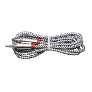 Audio Jack 3.5 mm Mâle à Mâle 1 m cuir tressage audio line Câble audio pour iPhone casque voiture haut-parleur fil ligne Aux Cord 300pcs