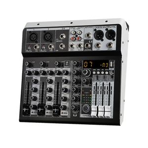 Mélangeur Audio son 2x entrée stéréo Mono Console de mixage numérique 4 canaux pour DJ Studio Performance sur scène 2023 bon 240110