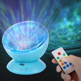 Audio Luidspreker Draagbare Mini Projector LED Ocean Wave Starry Aurora Nachtlampje Luminaria Nieuwigheid Lamp USB