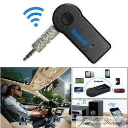 Audio Stereo Muziek Thuis Auto Ontvanger Adapter Fm-zender Modulator Handen Carkit 3 5mm MP3 Audio Speler bluetooth2802