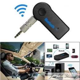 Audio Stereo Muziek Thuis Auto Ontvanger Adapter Fm-zender Modulator Handen Carkit 3 5mm MP3 Audio Speler Bluetooth266j