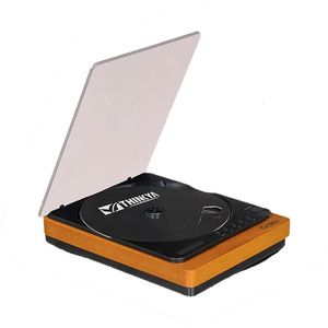 Lecteur CD Audiophile Bluetooth 5.1 en bois Portable USB platine vinyle sortie optique numérique rétro élégant maison HIFI lecteur CD 240113
