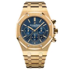 Reloj Audpi Relojes Abby Reloj Abbey Royal Oak Time 26320ba Oro puro de 18 quilates Esfera azul 2017