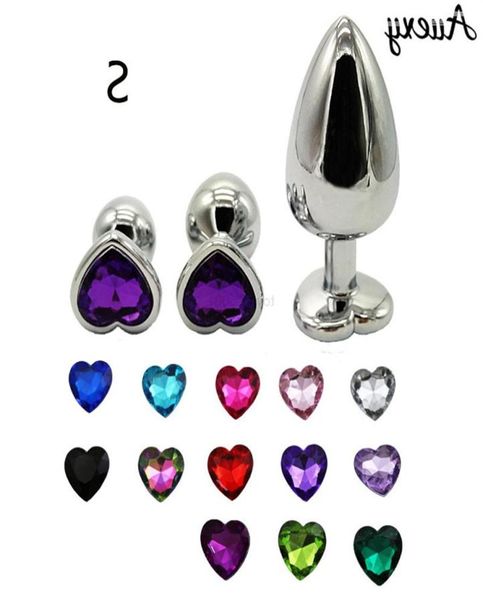 Auexy Sex Vigin Heart Buttplug Métal Acier Inoxydable Butt Plug Gay Sextoy Pour Femme Hommes Analplug Érotique Tapon Anal Jewel Produce326181921