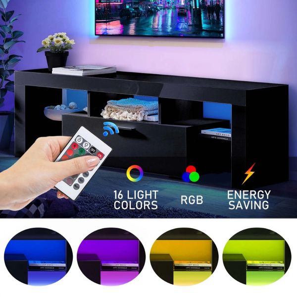 Aukfa LED TV Stand pour les téléviseurs jusqu'à 60 