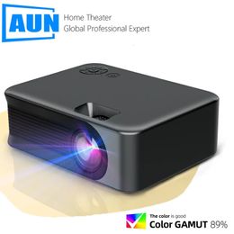 AUN Proyector portátil Mini A30 Actualización Proyectores de cine en casa Reproducción de video 4K a través del puerto HD Pantallas de TV inteligentes Cinema Beam Laser 3D 240125