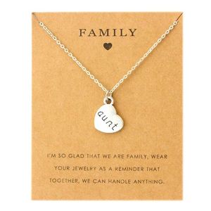 Tante soeur oncle pendentifs chaîne colliers grand-mère grand-père famille maman fille papa père frère fils bijoux de mode amour cadeau 295F