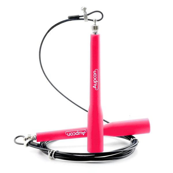 AUPCON Corde à sauter de vitesse Corde à sauter réglable Câble à roulement à billes en métal pivotant à 360 degrés Fitness Exercice Sport Cordes à sauter 240319