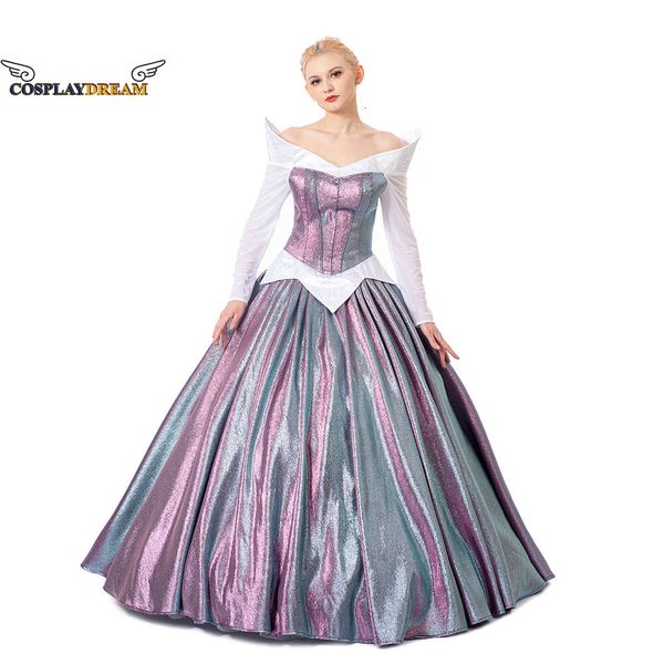 Aurora Cosplay disfraz vestido Aurora vestir Pruple Color cambiante vestido de fiesta princesa Cosplay vestido hecho a medida para mujeres adultas