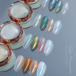 Aurora holographie nail art paillette laser magie super lisse manucure opale poudre solide bricolage de manucure UV 240426