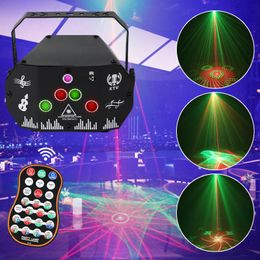 Aurora Patroon Disco Laser Lighting LED Dream Disco Lights Stage Lamp USB Power Voice Control Projection Party Party Light Wedding Birthday