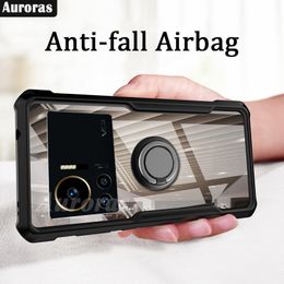 Auroras pour Infinix Note12 VIP Pro 5G Case de choc à l'épreuve avec anneau Temperred Film Soft Frame Cover Infinix Note 12 VIP G88 G96