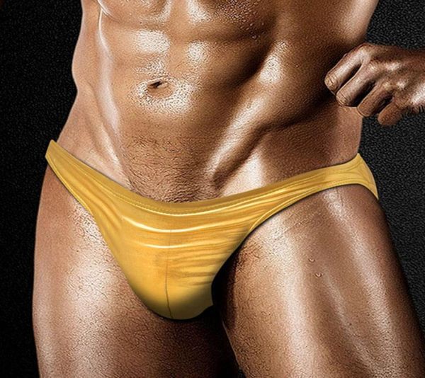 Austinbem Men039s Traje de baño de talle bajo Sunga Swim Bikini Briefs Sexy Gold Silver Board Surf Shorts Traje de baño gay Baño de verano 4893803