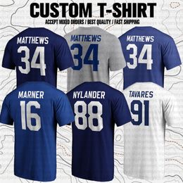 Auston Matthews William Nylander John Tavares Wendel Clark Mitchell Marner USA Hockey Club Fans Camiseta de manga corta con marca